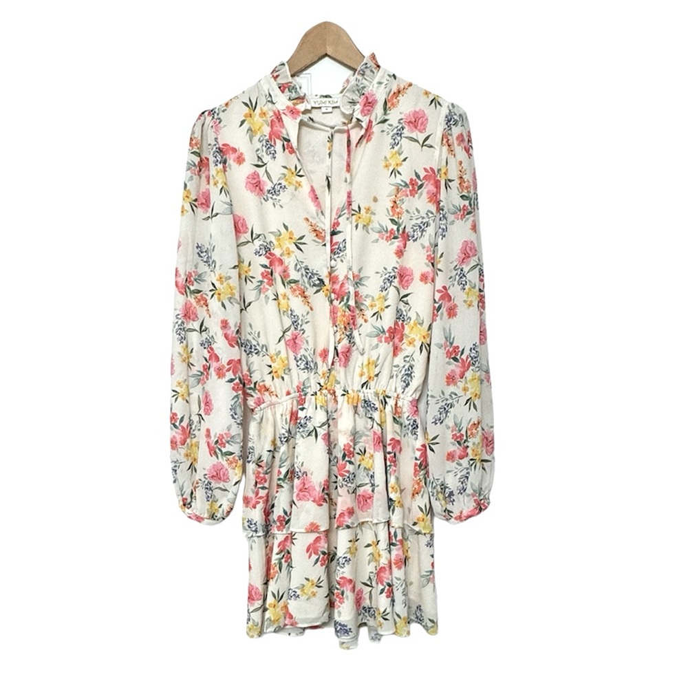 Yumi Kim Class Act Dress Mulberry Ivory Floral Size Medium